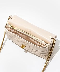 Tory Burch 90343 Kira ChEVRON CHAIN WALLET Shoulder Bag, NEW CREAM